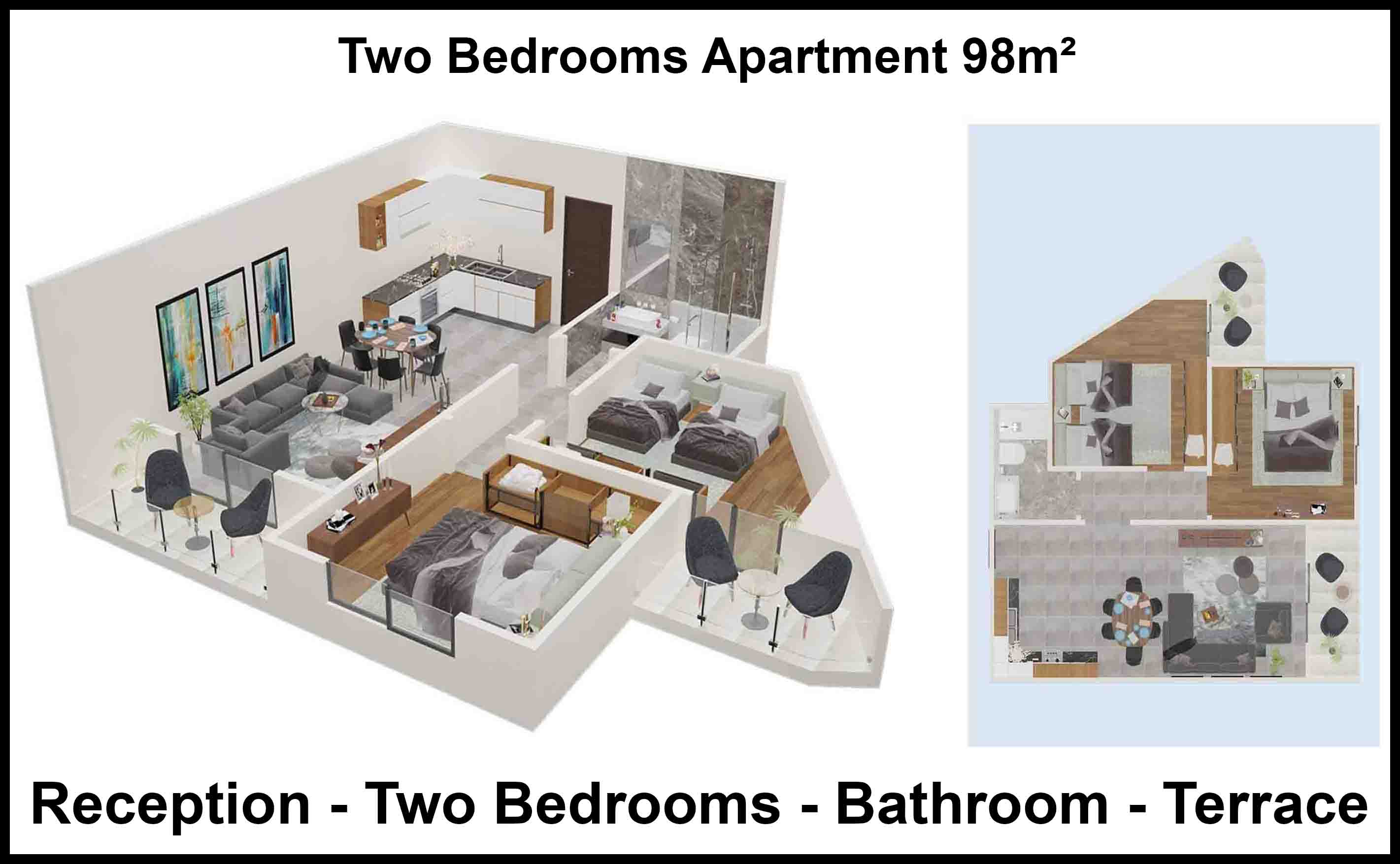 Apartments 98m² For Sale in Arab Contractors Compound Hurghada